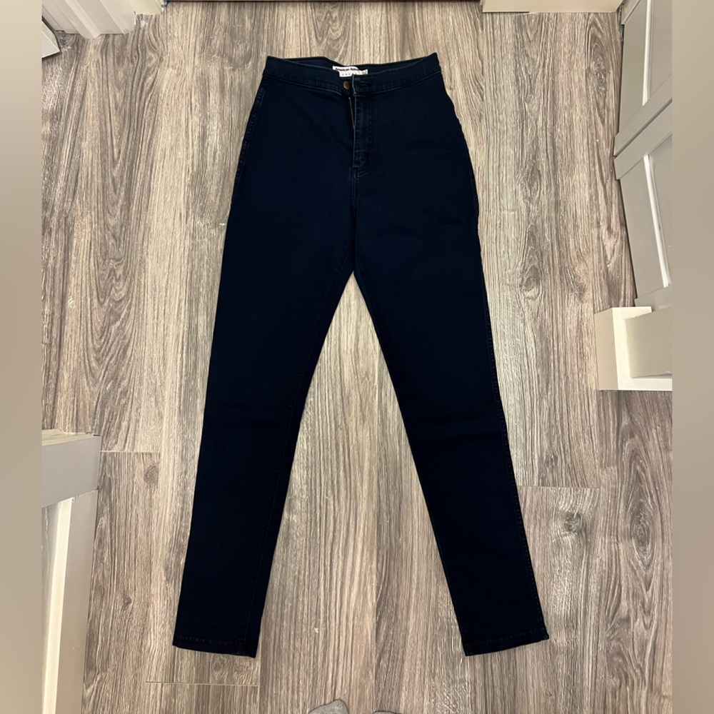 American Apparel Dark Wash High Rise Skinny Jeans